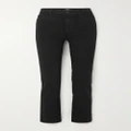 PAIGE - Cindy Cropped High-rise Straight-leg Jeans - Black - 23