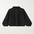 Balenciaga - Oversized Embroidered Shell Track Jacket - Black - 4