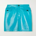 Bottega Veneta - Glossed-leather Skirt - Bright blue - IT36
