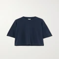Bottega Veneta - Embroidered Cotton-jersey T-shirt - Navy - L