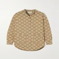 Gucci - Cotton-blend Canvas-jacquard Shirt - Camel - IT38