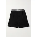 Gucci - Pleated Striped Cotton-blend Tweed Shorts - Black - IT36