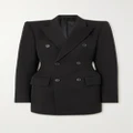 Balenciaga - Hourglass Double-breasted Wool Jacket - Black - FR38