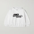 Balenciaga - Oversized Printed Cotton-blend Jersey Hoodie - White - XXS