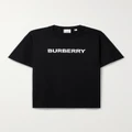 Burberry - Printed Cotton-jersey T-shirt - Black - XS