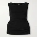 Norma Kamali - Ruched Stretch-jersey Mini Dress - Black - large