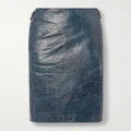 Bottega Veneta - Textured-leather Wrap Skirt - Blue - IT34
