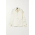 TOM FORD - Silk And Lyocell-blend Satin Shirt - Cream - IT48