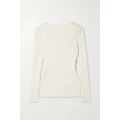 The Row - Ash Open-back Ribbed Silk Sweater - White - small