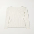 The Row - Ash Open-back Ribbed Silk Sweater - White - medium