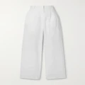 The Row - Bufus Pleated Cotton-poplin Straight-leg Pants - White - US0