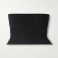 WARDROBE.NYC - Strapless Ribbed Cotton-blend Top - Black - large