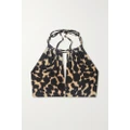 Eres - + Maison Rabih Kayrouz Dalia Cutout Leopard-print Halterneck Bikini Top - Leopard print - FR42