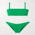 Hunza G - + Net Sustain Gigi Seersucker Bikini - Green - One size