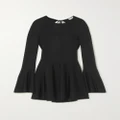 SAINT LAURENT - Open-back Stretch-knit Mini Dress - Black - M