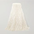 Taller Marmo - Talitha Strapless Metallic Fringed Crepe Gown - Ivory - IT48