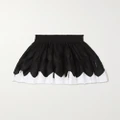 Alaïa - Two-tone Pleated Stretch-knit Mini Skirt - Black - FR34