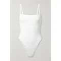 Matteau - + Net Sustain Petite Square Recycled-seersucker Swimsuit - White - 4
