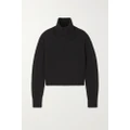 &Daughter - + Net Sustain Fintra Crop Wool Turtleneck Sweater - Black - x small
