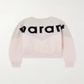 Marant Étoile - Houston Flocked Cotton-blend Jersey Sweatshirt - Baby pink - FR36