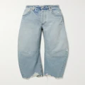 Citizens of Humanity - Horseshoe Distressed High-rise Tapered Jeans - Light denim - 24