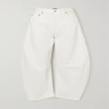 Citizens of Humanity - Horseshoe Frayed High-rise Wide-leg Jeans - White - 23