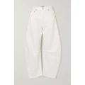 Citizens of Humanity - Horseshoe Frayed High-rise Wide-leg Jeans - White - 24