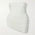 Norma Kamali - Diana Strapless Ruched Stretch-jersey Mini Dress - Off-white - large