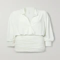 Norma Kamali - Ruched Stretch-jersey Mini Dress - White - medium