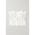 Dolce & Gabbana - Grosgrain-trimmed Lace Bustier Top - White - IT36