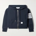 Thom Browne - Striped Cotton-jersey Hoodie - Navy - IT36
