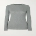 Brunello Cucinelli - Ribbed Metallic Cashmere-blend Sweater - Gray - x large