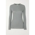 Brunello Cucinelli - Ribbed Metallic Cashmere-blend Sweater - Gray - x large
