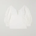 Rime Arodaky - Lisa Open-back Embroidered Tulle And Crepe Mini Dress - White - FR42
