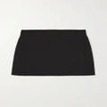 WARDROBE.NYC - Grain De Poudre Wool Mini Skirt - Black - xx small