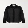 SAINT LAURENT - Silk-chiffon Shirt - Black - FR38