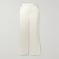 SAINT LAURENT - Satin-crepe Wide-leg Pants - Cream - FR36