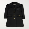 Gucci - Embroidered Wool Coat - Black - IT38