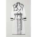 Dolce & Gabbana - Piped Cotton-trimmed Pvc Trench Coat - Clear - IT44