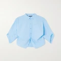 Balenciaga - Swing Twisted Oversized Cotton Poplin Shirt - Sky blue - FR36