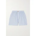 Gucci - Striped Cotton Jacquard-canvas Shorts - Light blue - XXS