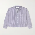 SAINT LAURENT - Striped Cotton-poplin Shirt - White - FR36