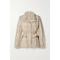 Burberry - Checked Twill Jacket - Beige - UK 4