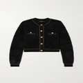 Versace - Metallic Wool-blend Bouclé Cardigan - Black - IT38