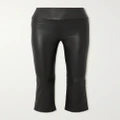 SPRWMN - Cropped Leather Leggings - Black - small