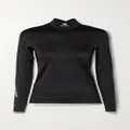 Balenciaga - Printed Satin-jersey Top - Black - FR34