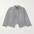 Balenciaga - Swing Oversized Striped Cotton-blend Poplin Shirt - Black - FR36