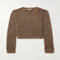 Stella McCartney - + Net Sustain Ribbed Brushed Knitted Sweater - Brown - small