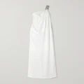 Stella McCartney - + Net Sustain Falabella One-shoulder Crystal-embellished Crepe Gown - White - IT40