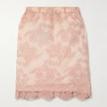 Gucci - Cotton-blend Lace Midi Skirt - Pink - IT40